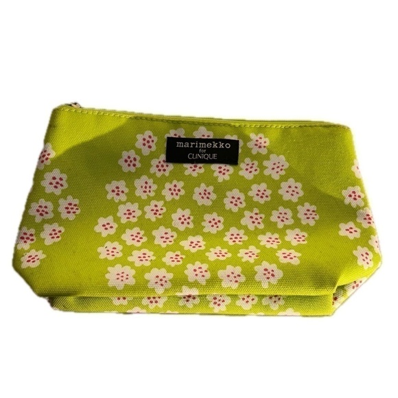 Marimekko for Clinique Bag Makeup Holder Cometic Bag Floral Zipper Pouch Carrier - Picture 1 of 7